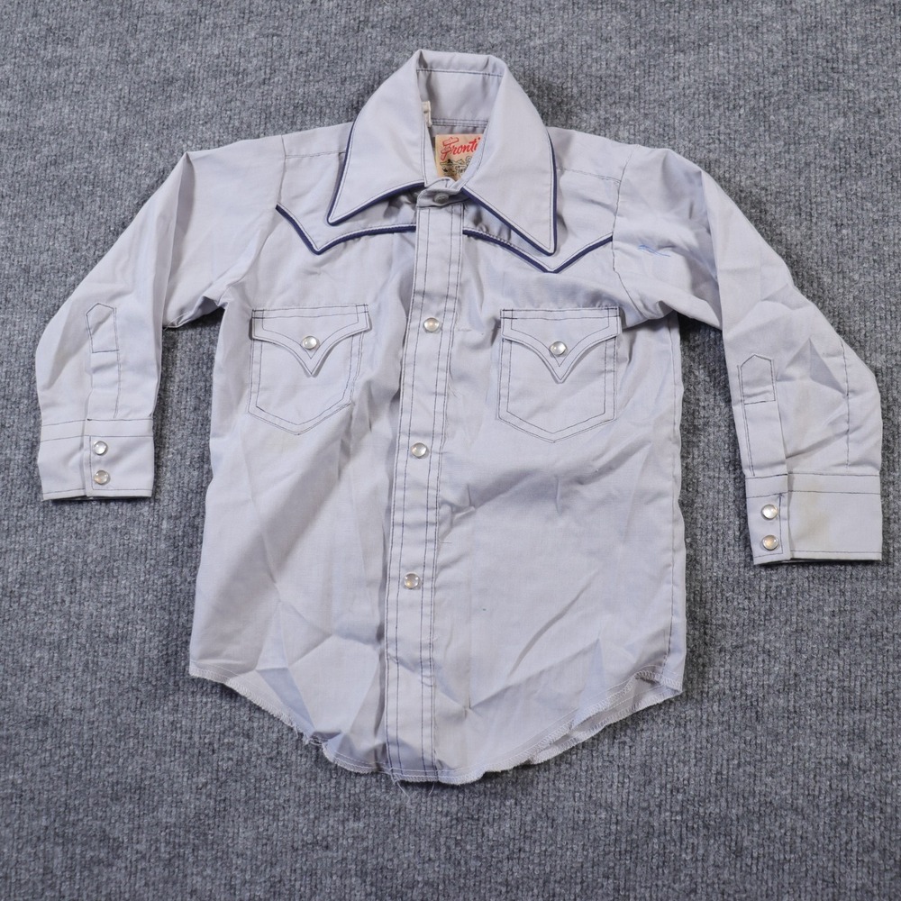 Vintage Frontier Cowboy Pearl Snap Shirt Embroidered Western Country 3T Kids
